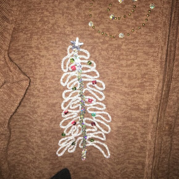 Mercer Street Studio Snowman Cardigan Medium Christmas Sweater - Picture 6 of 14